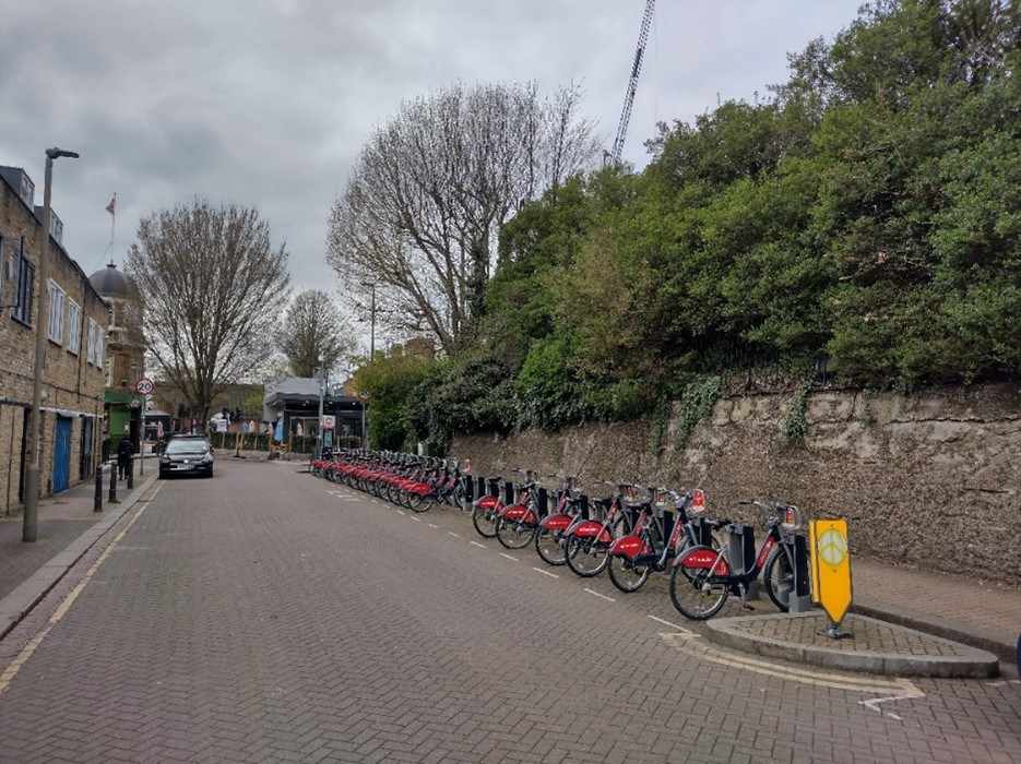 Fig. 58: Cycle hire stand