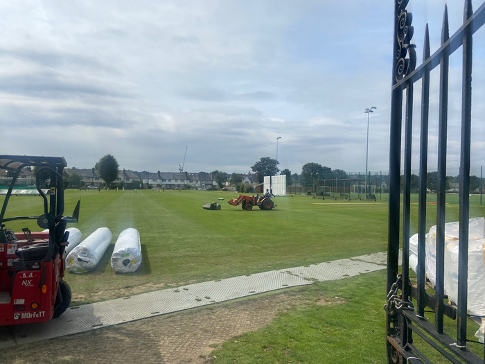 Fig 52: Hard to capture with a camera, the panoramic view across the playing fields towards Openview Estate