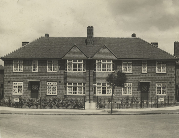 Fig. 56: A pair of Fieldview semi-detached houses soon after they were first built