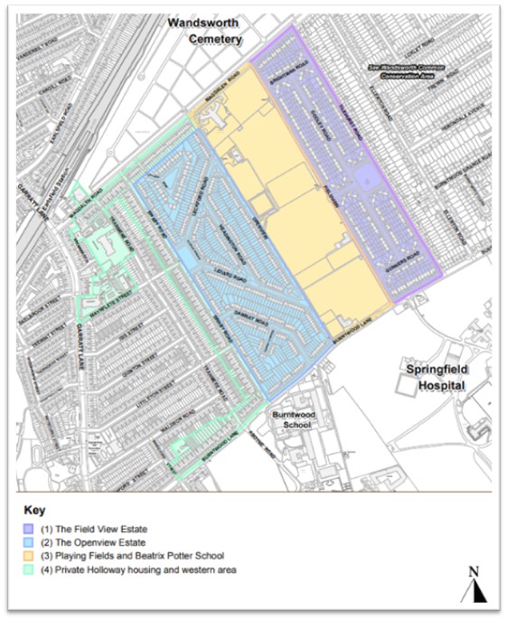 Figure 21: Present day map of the wider Magdalen College Estate area