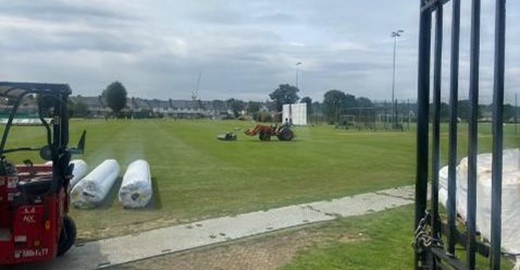 Fig. 98: The open playing fields looking from Fieldview down towards Openview. The Spencer Cricket club use this land actively and it is well looked after.