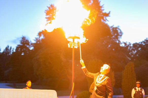 Battersea Park Beacon lit by Wandsworth Mayor