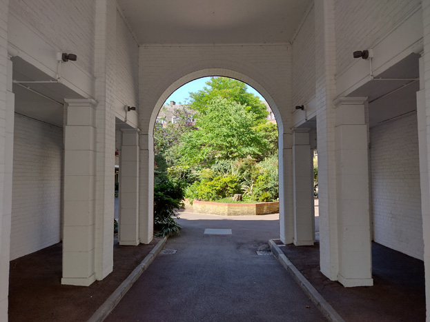 Fig: 60: Views toward landscaped courtyard at White House