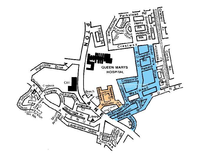 Map of Roehampton CPZ