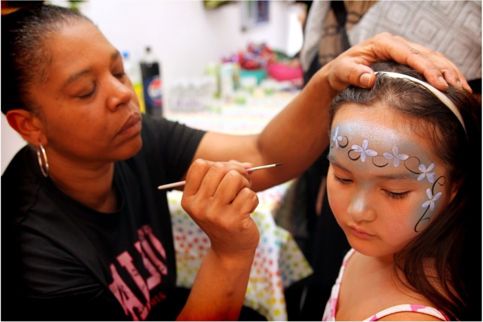 Face painting at Alton Fete