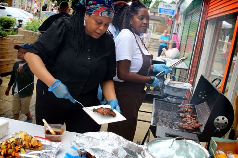 Chantelle's Community Kitchen BBQing